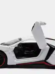 Черный металлическая машинка Die Cast 1:24 Lykans Hypersport CZ32A, инерционная