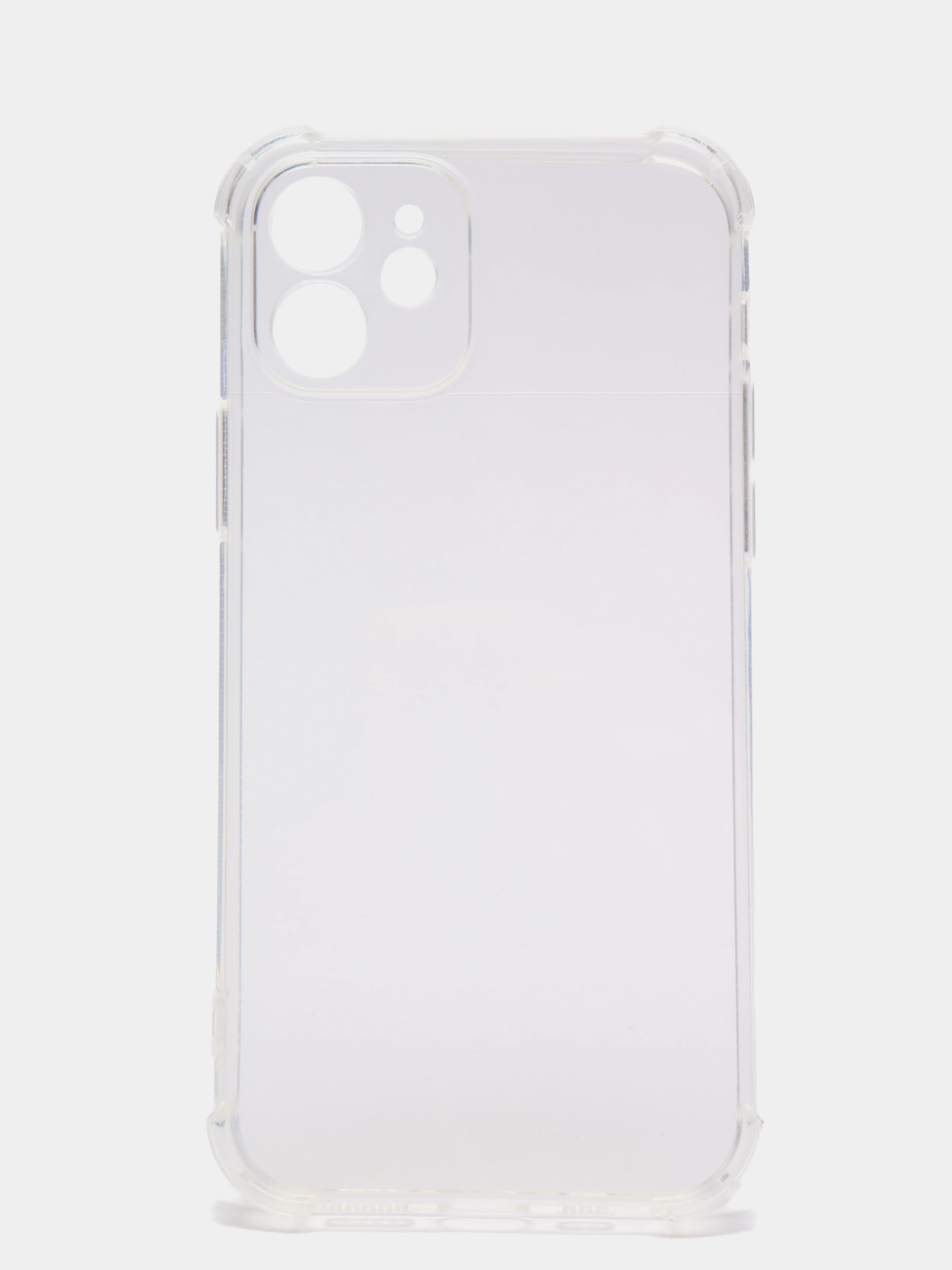 Плотный чехол iPhone 11, 12, 13, Pro, Max с защитой камеры силиконовый, прозрачный