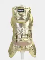 Золотой теплый зимний комбинезон куртка для собак