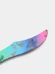Темно-синий нож деревянный бабочка лак Мраморный Градиент кс го / cs go