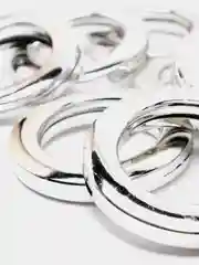 Люверсы для штор, d = 4,3/6,5 см, 10 шт, цвет серебряный