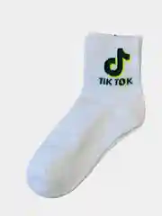 Белый яркие Носки "Тик Ток"