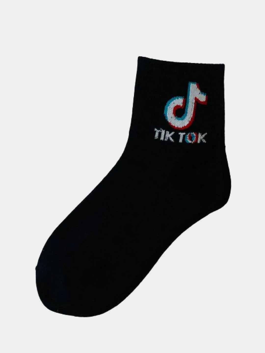 Черный яркие Носки "Тик Ток"