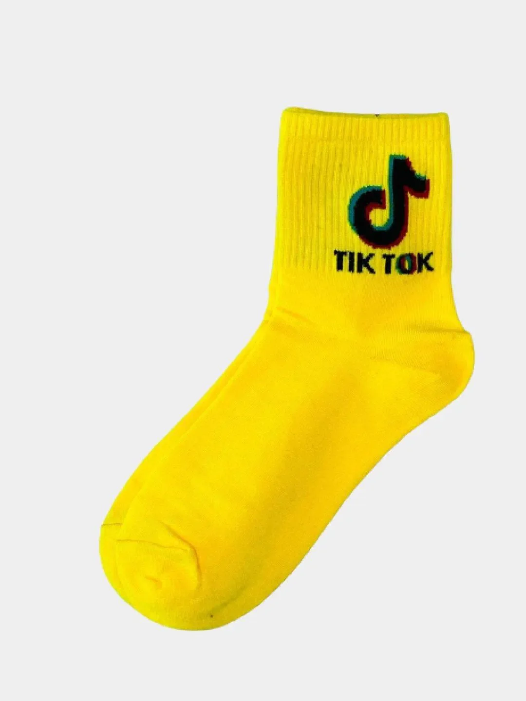 Желтый яркие Носки "Тик Ток"