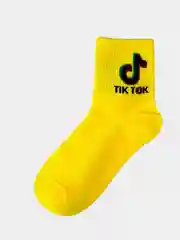 Желтый яркие Носки "Тик Ток"