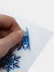 Небесно-голубой наклейки новогодние "Олени" Новый год/Рождество