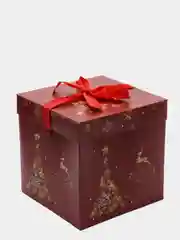 Багровый набор новогодних подарочных коробок 10/15/22 см. Новый год/Рождество