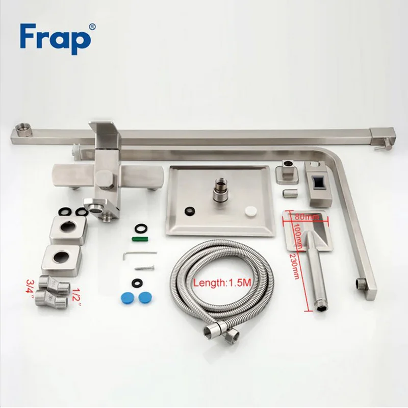 Душевая система FRAP F2421 из нержавеющей стали