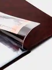 Бордовый альбом для банкнот