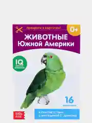Книги набор карточки Домана, "Животные материков", 6 шт, по 20 стр