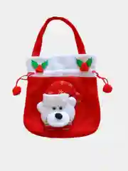 Белый новогодний мешочек / новогодняя сумка для подарков, новогодняя упаковка