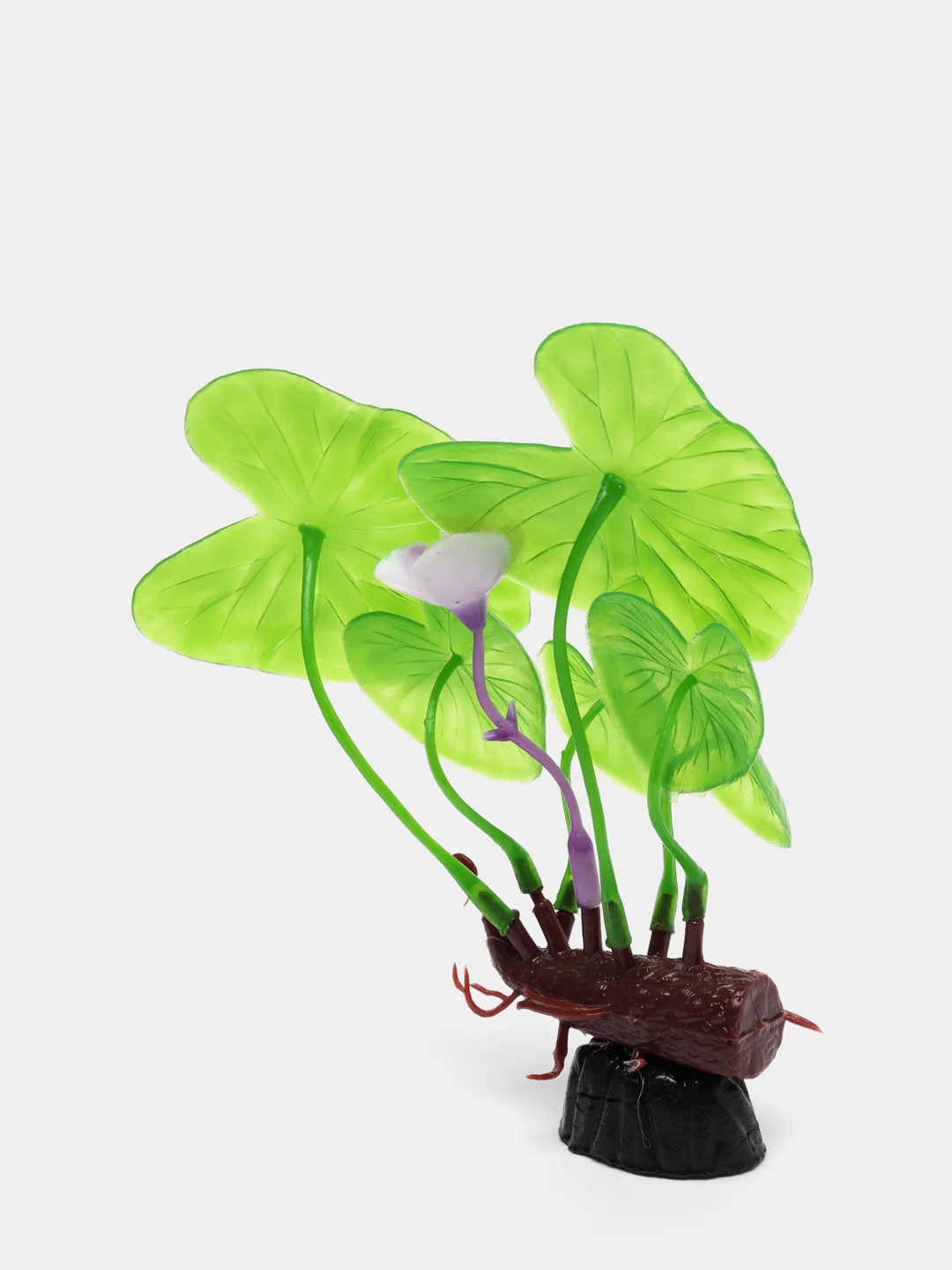 Растение для аквариума Plant 013 Лилия зеленая с цветком, высота 10 см