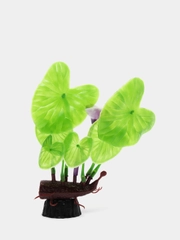 Растение для аквариума Plant 013 Лилия зеленая с цветком, высота 10 см