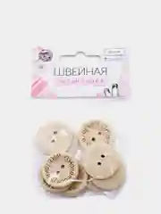Набор нашивок из дерева Hand made with love, 2,5 х 2,5 см, 10 штук