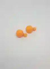 Рыжий серьги-пусеты разных цветов