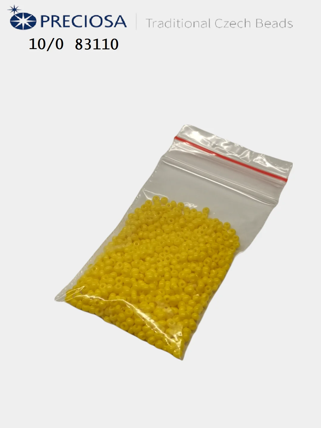 Желтый бисер чешский Preciosa, Чехия, № 10, Natural Opaque