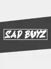 Белый наклейка на автомобиль JDM-  "ГРУСТНЫЙ ПАРЕНЬ / SAD BOYZ" голографическая на машину / авто