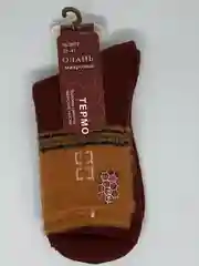 Бордовый носки женские, средней длины, махровые