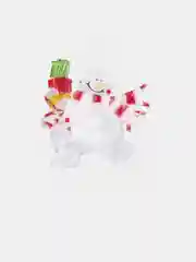 Светодиодная фигурка "Снеговик с подарком" RGB, на присоске