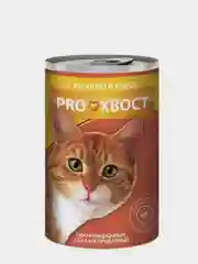 Корм влажный PROХВОСТ для кошек, с курицей в соусе, 415 г