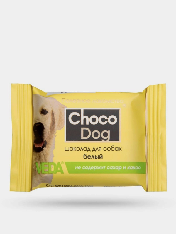 Лакомство для собак CHOCO DOG, шоколад белый, 15 г