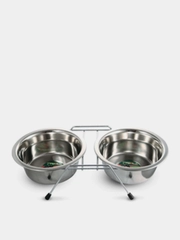 Подставка и миски Triol, 2 х 0.4 л