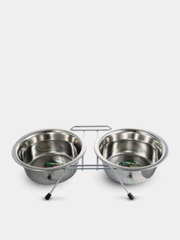 Подставка и миски Triol, 2 х 0.4 л