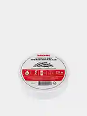 Белый изолента ПВХ профессиональная REXANT 0.18 х 19 мм х 20 м, черная/белая