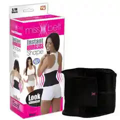 Черный пояс для похудения Miss Belt (Мисс Белт), корректирующий