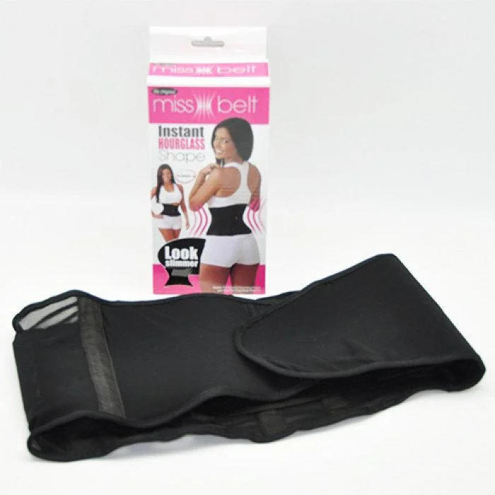 Черный пояс для похудения Miss Belt (Мисс Белт), корректирующий