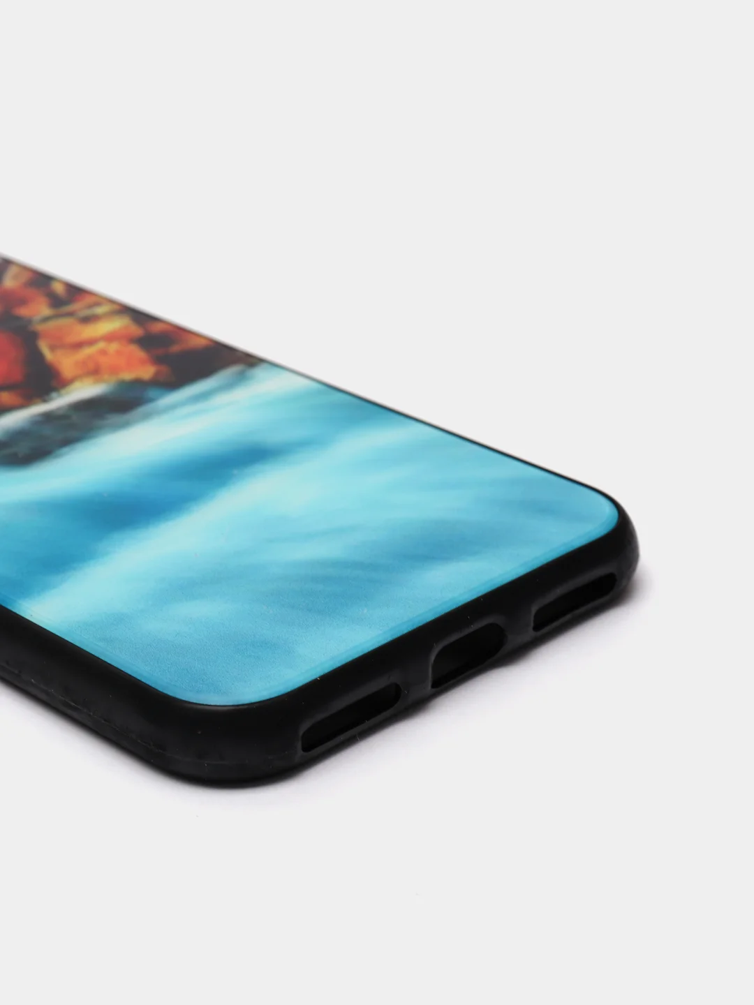 Голубой плотный чехол накадка на iPhone 7/8