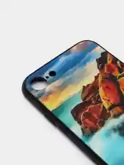 Голубой плотный чехол накадка на iPhone 7/8