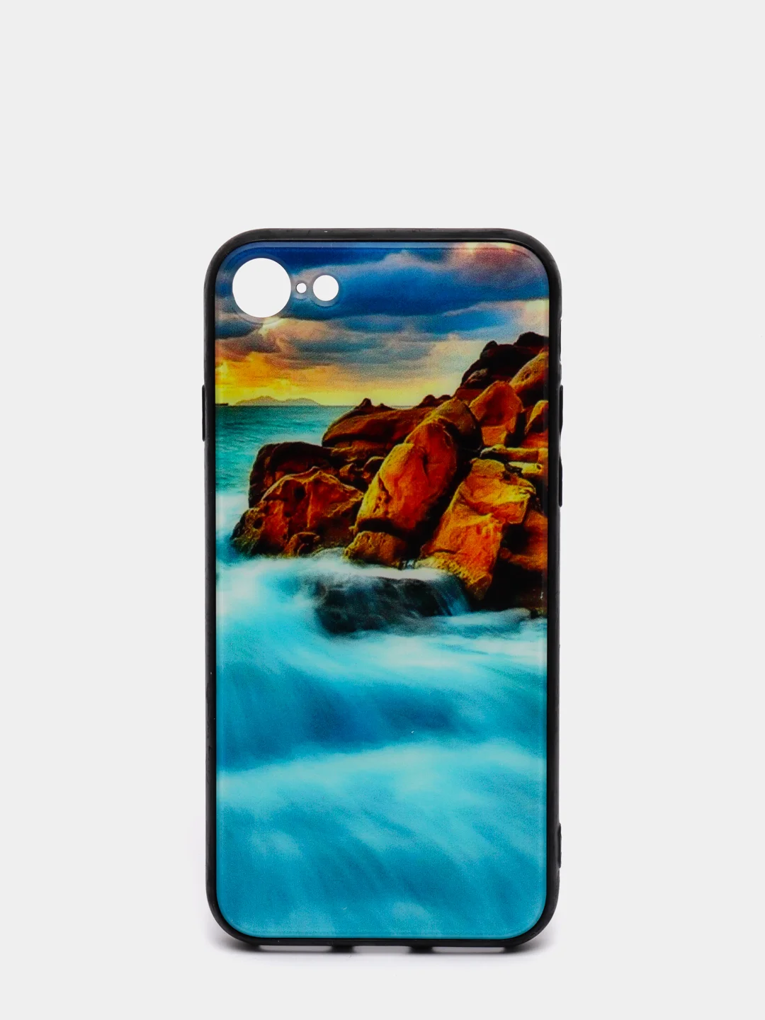 Голубой плотный чехол накадка на iPhone 7/8