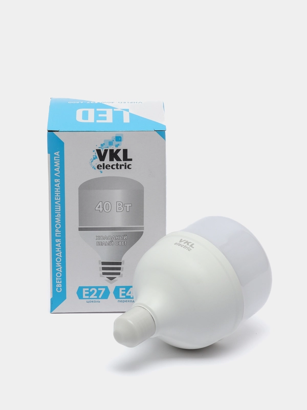 Лампа светодиодная 40W Е27, 3200Лм 220V 6500K IP20 100*159мм (переходник Е40)