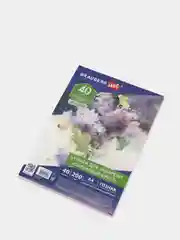Бумага для акварели А4, 40л, СИРЕНЕВЫЙ БУКЕТ, зерно, 200г/м2, ГОЗНАК, BRAUBERG, 112321