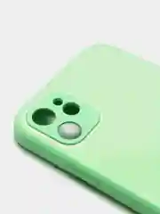 Лайм силиконовый чехол для iPhone 12, со стеклянной панелью