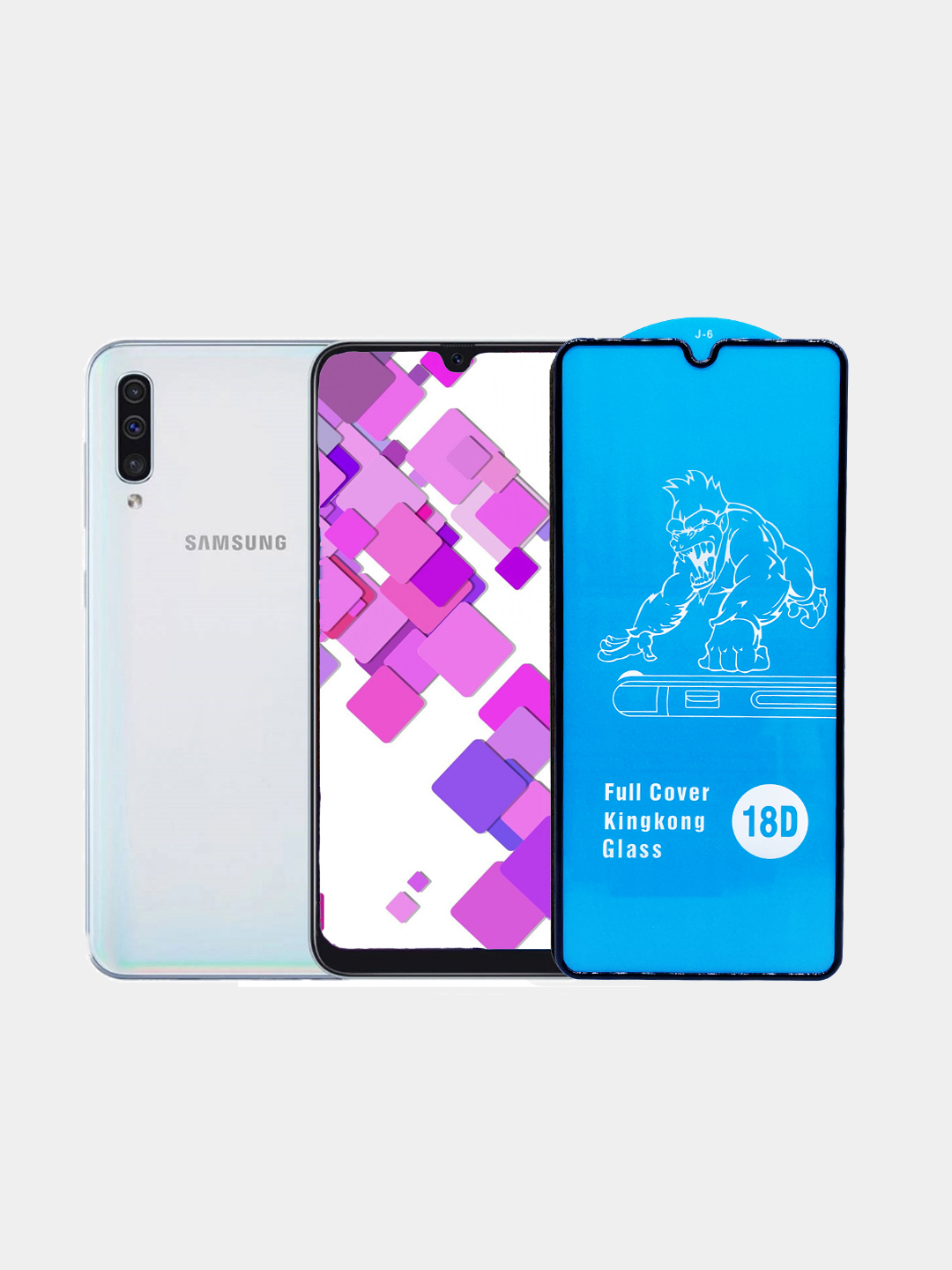 Защитное стекло 18D с бортами для Samsung Galaxy A12 / M12 / A02S / A02  A51/A52 A50/A30 купить по цене 243 ₽ в интернет-магазине KazanExpress