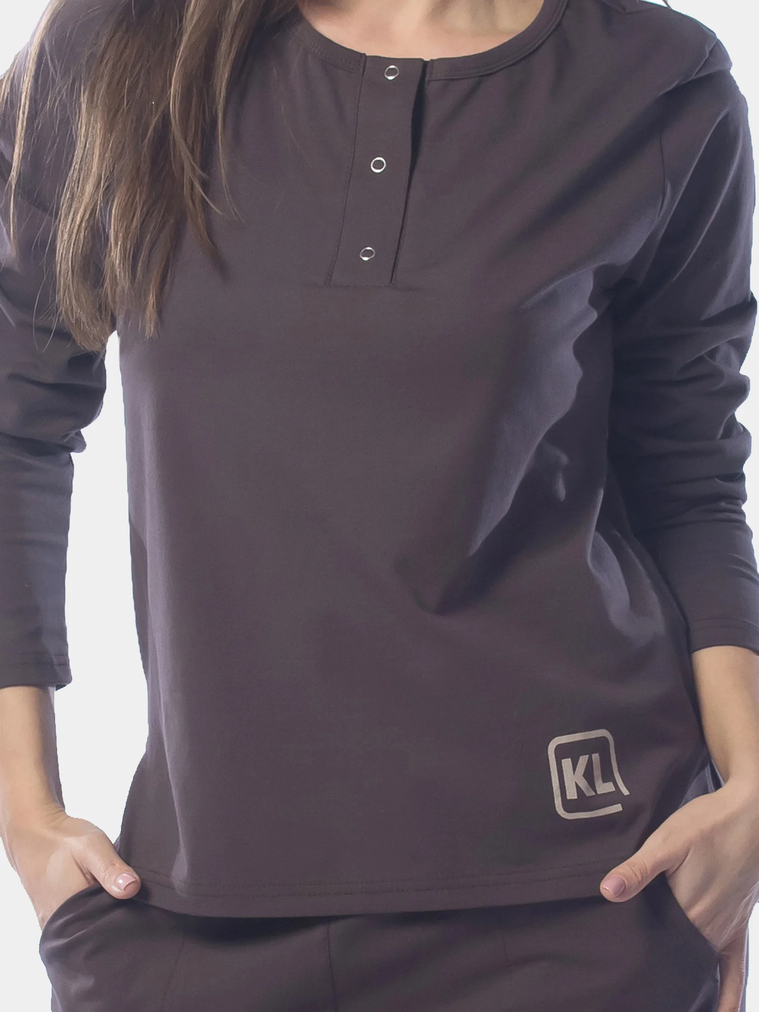 Костюм брючный KL КЛК1451П1 коричневый, KLERY