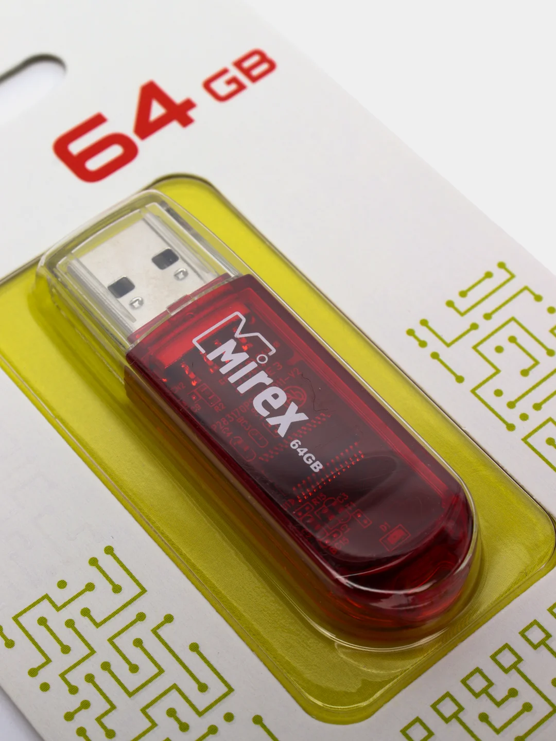 Красный флешка USB (64GB)