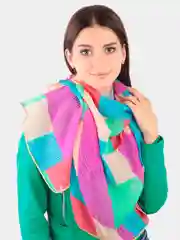 Розовый палантин женский