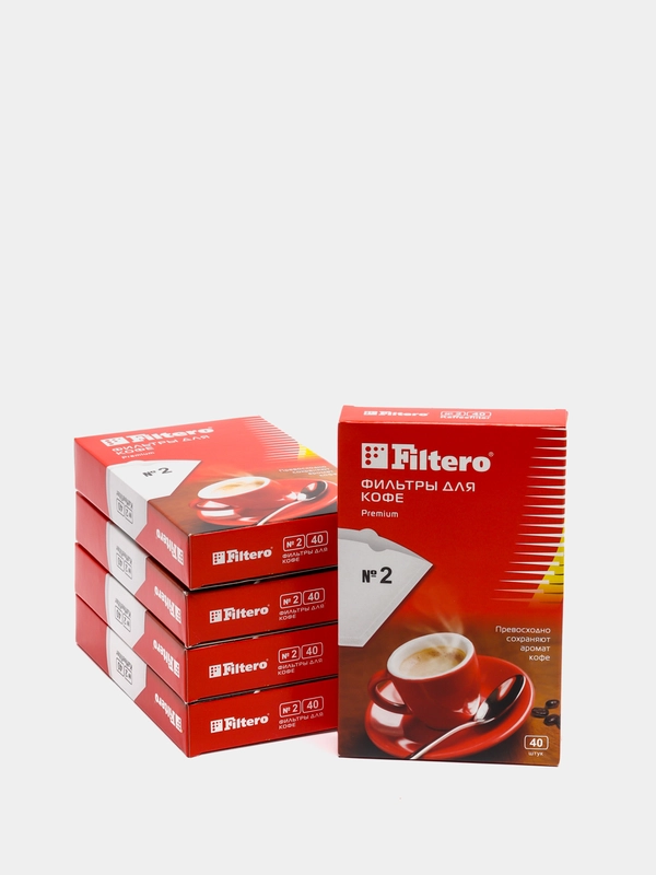 Комплект фильтров  для кофеварок Filtero Premium №2/200  Белые