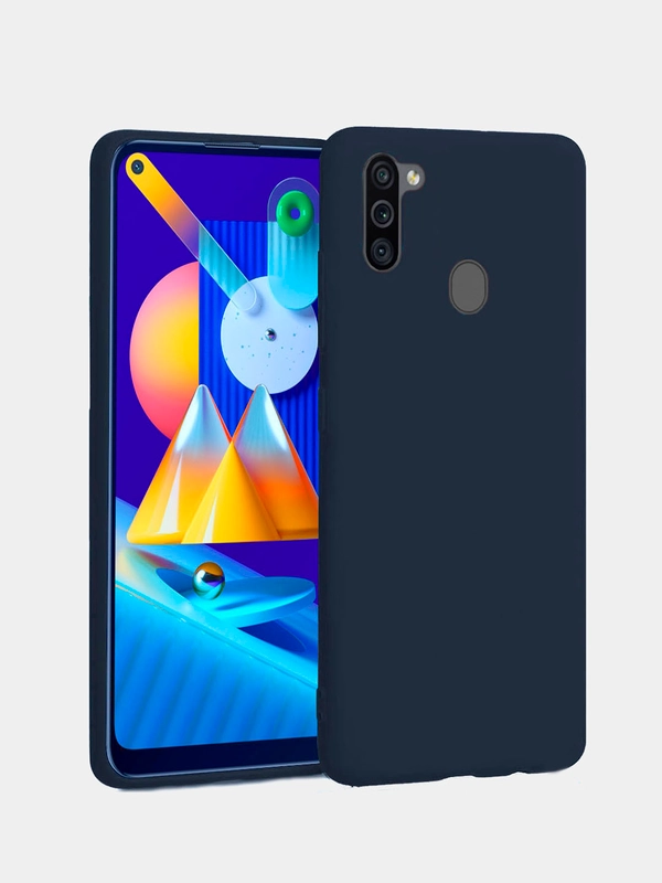 Синий силиконовый чехол для Samsung Galaxy A11, A50, S8 Plus, S9 ,S9 Plus, S10 Plus