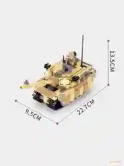 Бежевый конструктор для мальчиков военный самолет Истребитель, 331 деталь