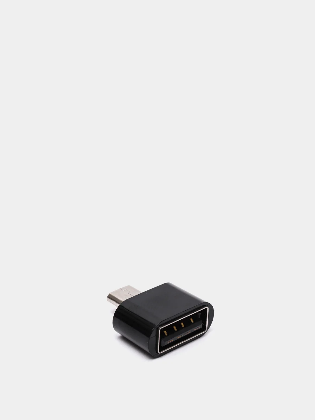 Черный переходник OTG с USB на мiсro-USB