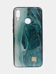 Чехол для Huawei P Smart 2019 Мрамор Бирюзовый