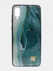 Чехол для Samsung A02 Мрамор Бирюзовый