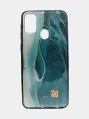 Чехол для Samsung M30S Мрамор Бирюзовый