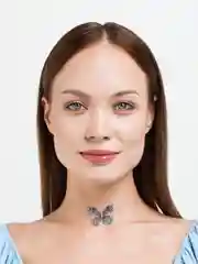 Серый чокер "Бабочка"