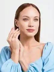 Золотой кольцо "Луна со звездой"
