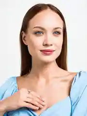 Розовый кольцо "Луна со звездой"